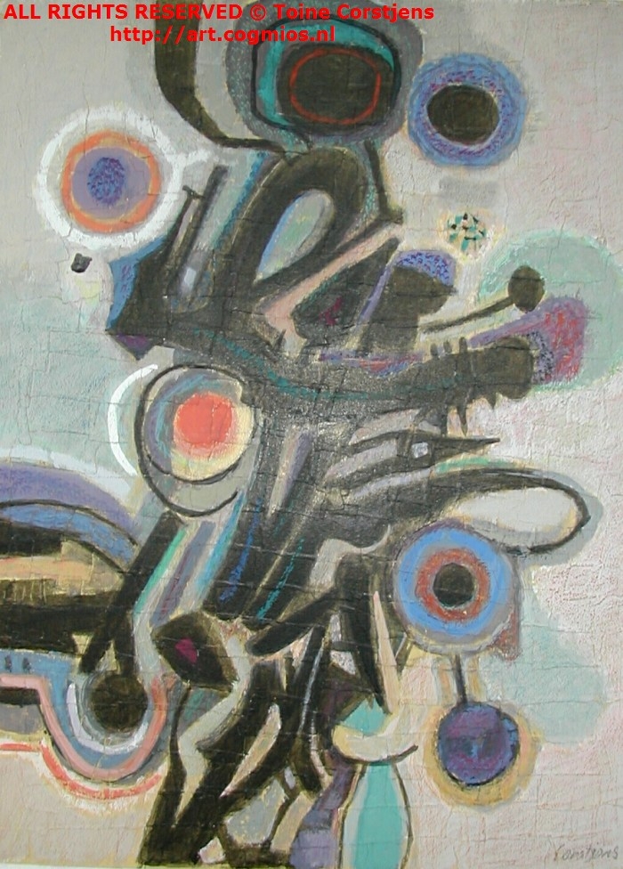 compositie op grijze fond